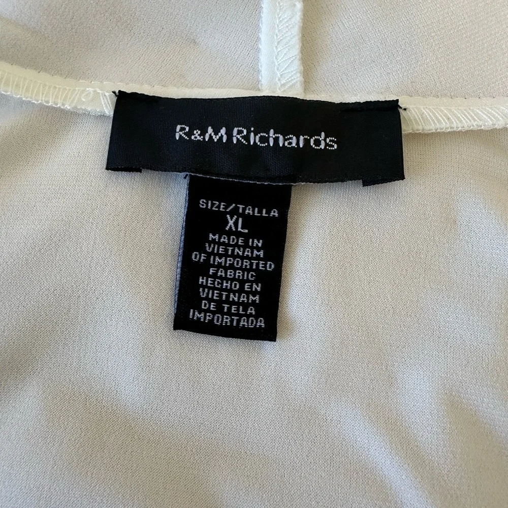 R&M Richards White Women's Jacket Quarter Sleeves Size XL - Picture 11 of 13